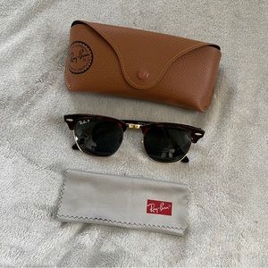 Authentic Ray Bans Clubmaster Polarized Sunglasses